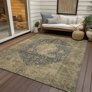 Piper Looms Chantille Global ACN1657 Charcoal Machine Washable Area Rug Outdoor Lifestyle Image Feature