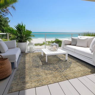 Piper Looms Chantille Global ACN1657 Charcoal Machine Washable Area Rug Outdoor Lifestyle Image Feature