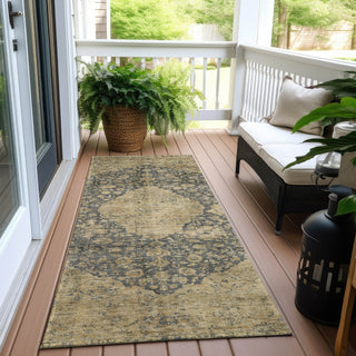 Piper Looms Chantille Global ACN1657 Charcoal Machine Washable Area Rug Runner Outdoor Lifestyle Image Feature