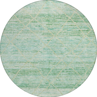 Piper Looms Chantille Diamonds ACN1658 Aloe Machine Washable Area Rug Round Main Image