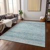 Piper Looms Chantille Diamonds ACN1658 Teal Machine Washable Area Rug Lifestyle Image Feature