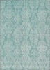 Piper Looms Chantille Damask ACN1659 Aqua Machine Washable Area Rug main image
