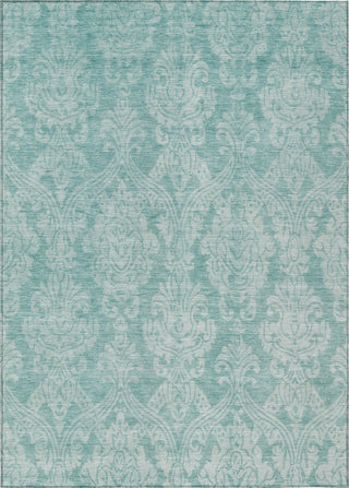 Piper Looms Chantille Damask ACN1659 Aqua Machine Washable Area Rug main image