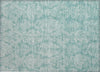 Piper Looms Chantille Damask ACN1659 Aqua Machine Washable Area Rug Scatter Main Image