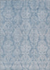 Piper Looms Chantille Damask ACN1659 Blue Machine Washable Area Rug main image