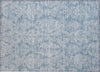 Piper Looms Chantille Damask ACN1659 Blue Machine Washable Area Rug Scatter Main Image