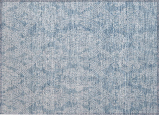 Piper Looms Chantille Damask ACN1659 Blue Machine Washable Area Rug Scatter Main Image