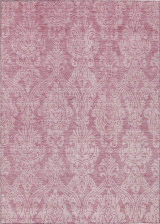 Piper Looms Chantille Damask ACN1659 Pink Machine Washable Area Rug main image