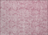 Piper Looms Chantille Damask ACN1659 Pink Machine Washable Area Rug Scatter Main Image
