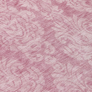 Piper Looms Chantille Damask ACN1659 Pink Machine Washable Area Rug Swatch Image