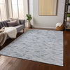Piper Looms Chantille Geometric ACN1660 Blue Machine Washable Area Rug Lifestyle Image Feature