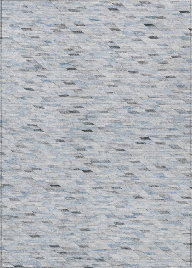 Piper Looms Chantille Geometric ACN1660 Blue Machine Washable Area Rug main image