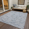 Piper Looms Chantille Geometric ACN1660 Blue Machine Washable Area Rug Outdoor Lifestyle Image Feature