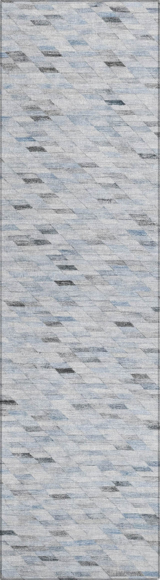 Piper Looms Chantille Geometric ACN1660 Blue Machine Washable Area Rug Runner Main Image
