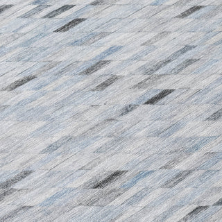 Piper Looms Chantille Geometric ACN1660 Blue Machine Washable Area Rug Swatch Image