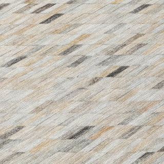 Piper Looms Chantille Geometric ACN1660 Linen Machine Washable Area Rug Swatch Image