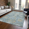 Piper Looms Chantille Panel ACN1661 Blue Machine Washable Area Rug Lifestyle Image Feature