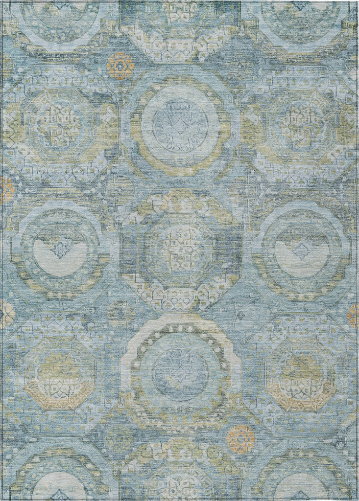 Piper Looms Chantille Panel ACN1661 Blue Machine Washable Area Rug main image