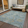 Piper Looms Chantille Panel ACN1661 Blue Machine Washable Area Rug Outdoor Lifestyle Image Feature