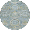 Piper Looms Chantille Panel ACN1661 Blue Machine Washable Area Rug Round Main Image