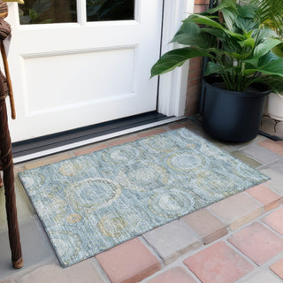 Piper Looms Chantille Panel ACN1661 Blue Machine Washable Area Rug Scatter Outdoor Lifestyle Image Feature