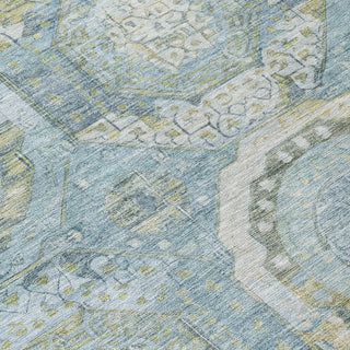Piper Looms Chantille Panel ACN1661 Blue Machine Washable Area Rug Swatch Image