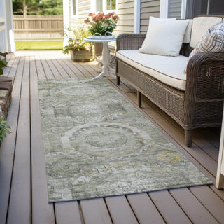Piper Looms Chantille Panel ACN1661 Pewter Machine Washable Area Rug Runner Outdoor Lifestyle Image Feature