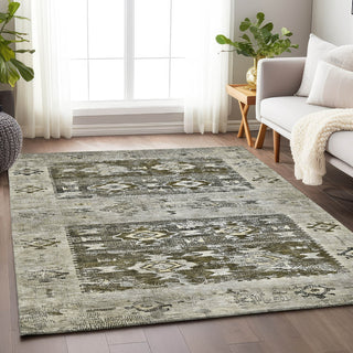 Piper Looms Chantille Global ACN1662 Brown Machine Washable Area Rug Lifestyle Image Feature