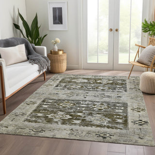 Piper Looms Chantille Global ACN1662 Brown Machine Washable Area Rug Lifestyle Image Feature