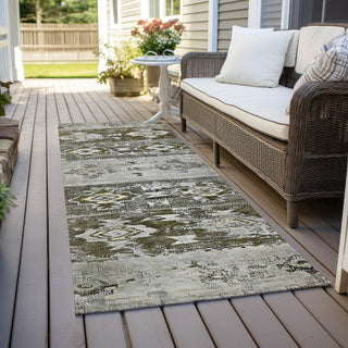 Piper Looms Chantille Global ACN1662 Brown Machine Washable Area Rug Runner Outdoor Lifestyle Image Feature