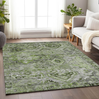 Piper Looms Chantille Global ACN1664 Aloe Machine Washable Area Rug Lifestyle Image Feature