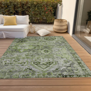 Piper Looms Chantille Global ACN1664 Aloe Machine Washable Area Rug Outdoor Lifestyle Image Feature