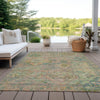 Piper Looms Chantille Global ACN1664 Green Machine Washable Area Rug Outdoor Lifestyle Image Feature