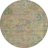 Piper Looms Chantille Global ACN1664 Green Machine Washable Area Rug Round Main Image