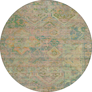 Piper Looms Chantille Global ACN1664 Green Machine Washable Area Rug Round Main Image