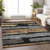 Piper Looms Chantille Stripes ACN1665 Black Machine Washable Area Rug Lifestyle Image Feature
