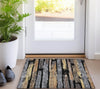 Piper Looms Chantille Stripes ACN1665 Black Machine Washable Area Rug Scatter Lifestyle Image Feature