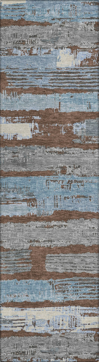 Piper Looms Chantille Stripes ACN1665 Chocolate Machine Washable Area Rug Runner Main Image
