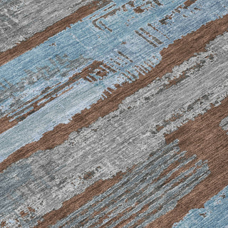 Piper Looms Chantille Stripes ACN1665 Chocolate Machine Washable Area Rug Swatch Image