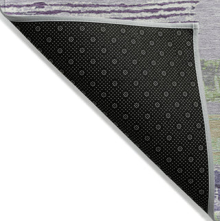 Piper Looms Chantille Stripes ACN1665 Lavender Machine Washable Area Rug Backing Image