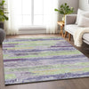Piper Looms Chantille Stripes ACN1665 Lavender Machine Washable Area Rug Lifestyle Image Feature