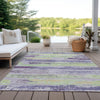Piper Looms Chantille Stripes ACN1665 Lavender Machine Washable Area Rug Outdoor Lifestyle Image Feature