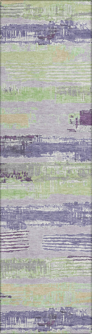 Piper Looms Chantille Stripes ACN1665 Lavender Machine Washable Area Rug Runner Main Image