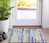 Piper Looms Chantille Stripes ACN1665 Lavender Machine Washable Area Rug Scatter Lifestyle Image Feature