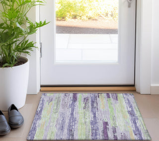 Piper Looms Chantille Stripes ACN1665 Lavender Machine Washable Area Rug Scatter Lifestyle Image Feature