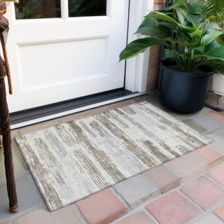 Piper Looms Chantille Stripes ACN1665 Linen Machine Washable Area Rug Scatter Outdoor Lifestyle Image Feature