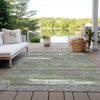 Piper Looms Chantille Stripes ACN1665 Olive Machine Washable Area Rug Outdoor Lifestyle Image Feature