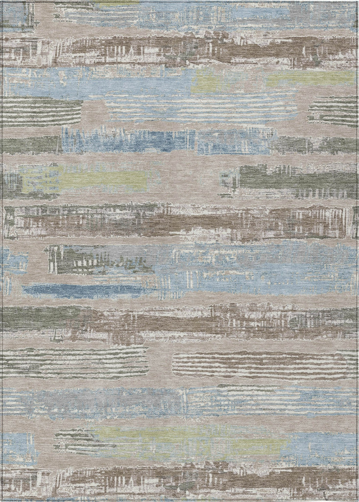 Piper Looms Chantille Stripes ACN1665 Taupe Machine Washable Area Rug main image