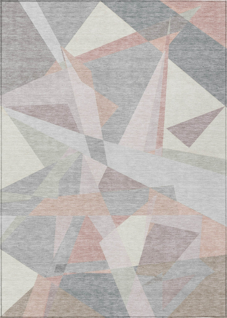 Piper Looms Chantille Geometric ACN1666 Blush Machine Washable Area Rug main image