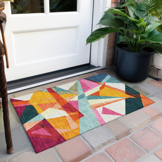 Piper Looms Chantille Geometric ACN1666 Ivory Machine Washable Area Rug Scatter Outdoor Lifestyle Image Feature